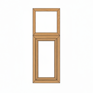 Cửa sổ mở xoay 1 cánh - Trên có khung kính cố định [TP.001WC]